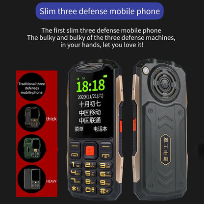 K1 Triple Proofing Elder Phone, Waterproof Shockproof Dustproof, 4800mAh Battery, 2.4 inch, 21 Keys, Bluetooth, LED Flashlight, FM, SOS, Dual SIM, Network: 2G (Orange) - Others by buy2fix | Online Shopping UK | buy2fix