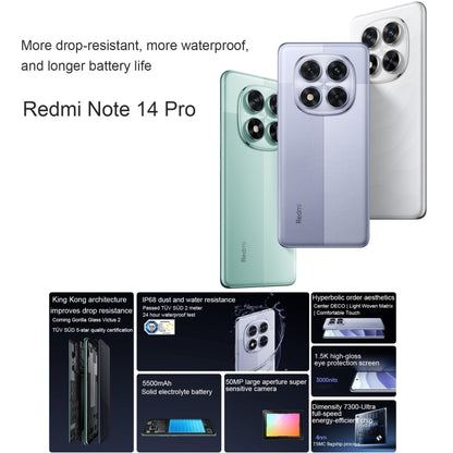 Xiaomi Redmi Note 14 Pro, 8GB+256GB, 6.67 inch Xiaomi HyperOS Mediatek Dimensity 7300-Ultra Octa Core, NFC, Network: 5G (White) - Xiaomi Redmi by Xiaomi | Online Shopping UK | buy2fix