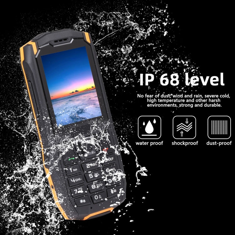 Rugtel R2C Rugged Phone, IP68 Waterproof Dustproof Shockproof, 2.4 inch, MTK6261D, 2500mAh Battery, SOS, FM, Dual SIM (Orange) - Others by Rugtel | Online Shopping UK | buy2fix