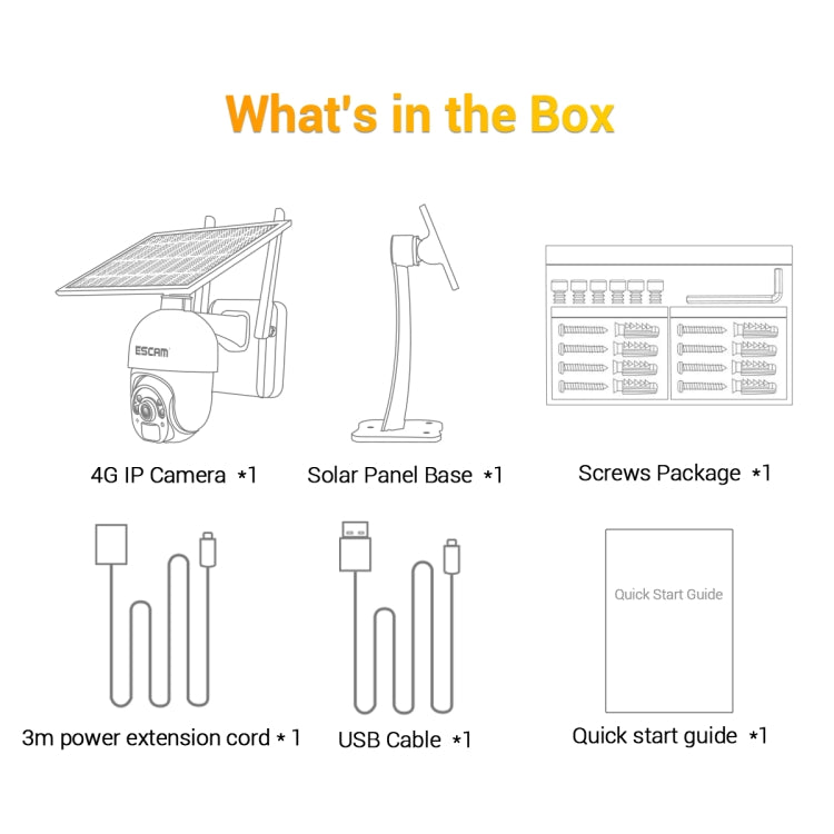 ESCAM QF450 HD 1080P 4G EU Version Solar Powered IP Camera with 32G Memory, Support Two-way Audio & PIR Motion Detection & Night Vision & TF Card - Dome Camera by ESCAM | Online Shopping UK | buy2fix