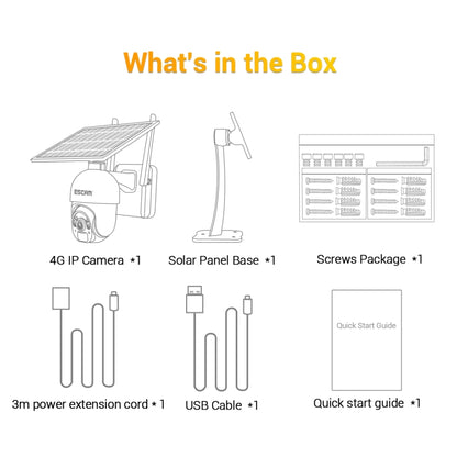 ESCAM QF450 HD 1080P 4G EU Version Solar Powered IP Camera with 32G Memory, Support Two-way Audio & PIR Motion Detection & Night Vision & TF Card - Dome Camera by ESCAM | Online Shopping UK | buy2fix