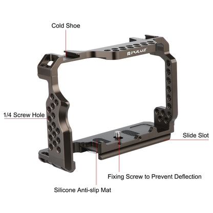 PULUZ Video Camera Cage Stabilizer for Sony A7 III & A7M3 / A7R3 & A7R III, without Handle(Bronze) - Camera Cage by PULUZ | Online Shopping UK | buy2fix