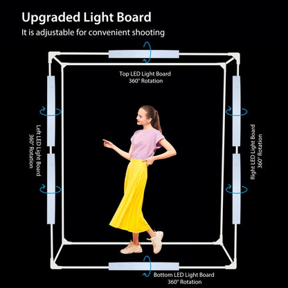 PULUZ 2m 240W 5500K Photo Light Studio Box Kit for Clothes / Adult Model Portrait(AU Plug) -  by PULUZ | Online Shopping UK | buy2fix