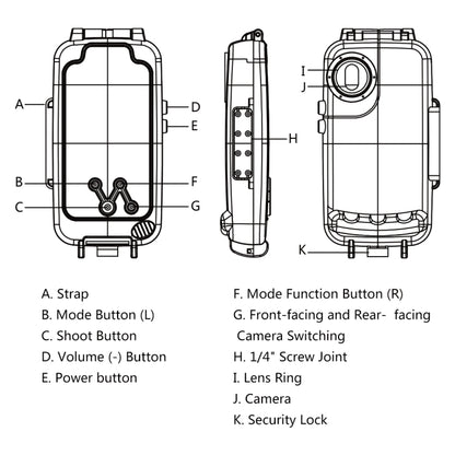 PULUZ PULUZ 40m/130ft Waterproof Diving Case for Huawei P20, Photo Video Taking Underwater Housing Cover(Black) - Huawei Cases by PULUZ | Online Shopping UK | buy2fix