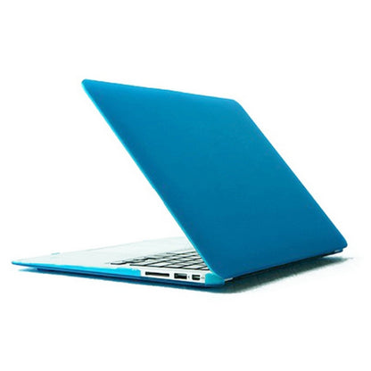 ENKAY for MacBook Air 11.6 inch (US Version) / A1370 / A1465 4 in 1 Frosted Hard Shell Plastic Protective Case with Screen Protector & Keyboard Guard & Anti-dust Plugs(Blue) - MacBook Air Cases by ENKAY | Online Shopping UK | buy2fix