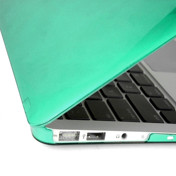 ENKAY for MacBook Air 11.6 inch (US Version) / A1370 / A1465 4 in 1 Crystal Hard Shell Plastic Protective Case with Screen Protector & Keyboard Guard & Anti-dust Plugs(Green) - MacBook Air Cases by ENKAY | Online Shopping UK | buy2fix