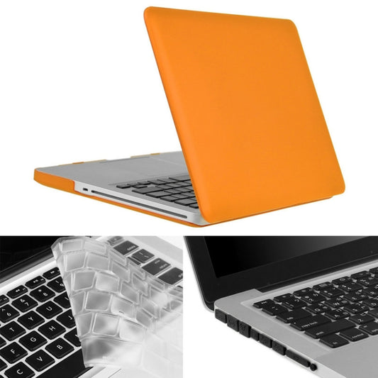 ENKAY for Macbook Pro 15.4 inch (US Version) / A1286 Hat-Prince 3 in 1 Frosted Hard Shell Plastic Protective Case with Keyboard Guard & Port Dust Plug(Orange) - MacBook Pro Cases by ENKAY | Online Shopping UK | buy2fix