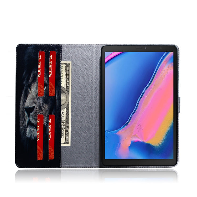 Lion Pattern Horizontal Flip Leather Case for Galaxy Tab A 8 (2019) / P200 / P205, with Holder & Card Slot & Wallet - Tab A 8.0 & S Pen (2019) P200/P205 by buy2fix | Online Shopping UK | buy2fix