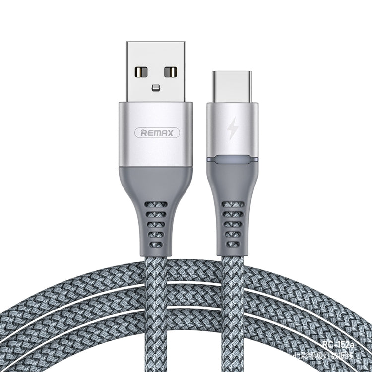 REMAX RC-152A 1m 2.4A USB to USB-C / Type-C Colorful Breathing Data Cable (Silver) - USB-C & Type-C Cable by REMAX | Online Shopping UK | buy2fix