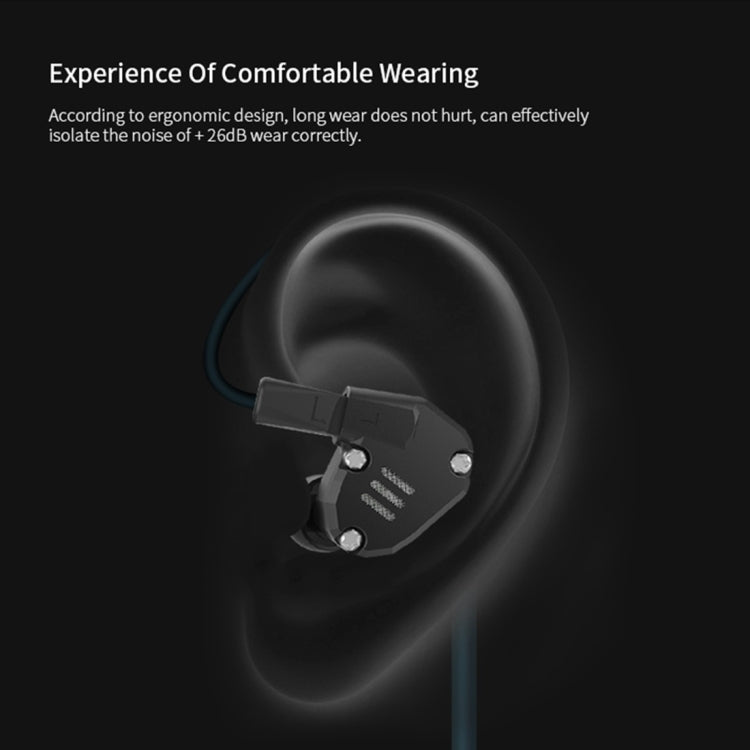 KZ ZS6 3.5mm Plug Hanging Ear Sports Design In-Ear Style Wire Control Earphone, Cable Length: 1.2m(Black) - In Ear Wired Earphone by KZ | Online Shopping UK | buy2fix