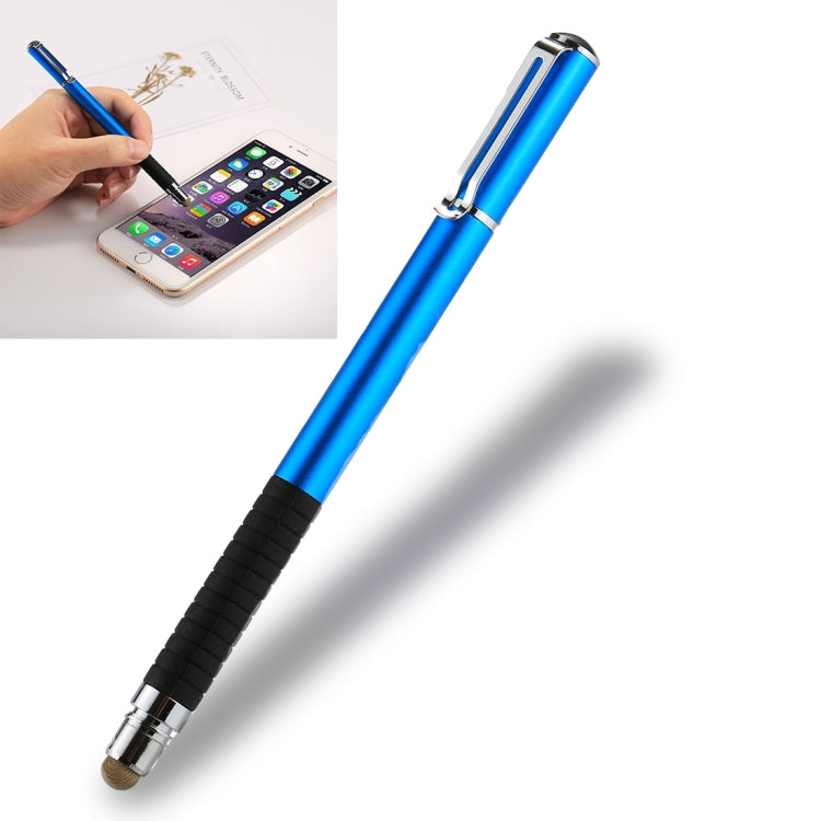 Universal 2 in 1 Multifunction Round Thin Tip Capacitive Touch Screen Stylus Pen, For iPhone, iPad, Samsung, and Other Capacitive Touch Screen Smartphones or Tablet PC(Blue) - Stylus Pen by buy2fix | Online Shopping UK | buy2fix