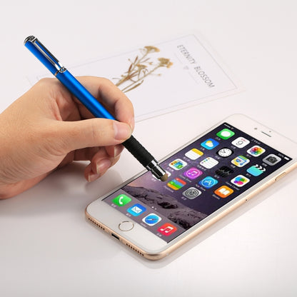 Universal 2 in 1 Multifunction Round Thin Tip Capacitive Touch Screen Stylus Pen, For iPhone, iPad, Samsung, and Other Capacitive Touch Screen Smartphones or Tablet PC(Blue) - Stylus Pen by buy2fix | Online Shopping UK | buy2fix