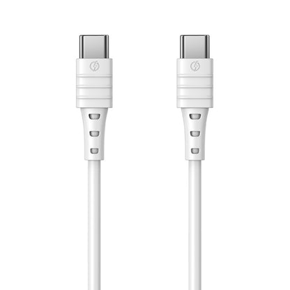 REMAX RC-068 PD 65W Type-C / USB-C to Type-C / USB-C High Elastic TPE Fast Charging Data Cable, Length: 1m (White) - USB-C & Type-C Cable by REMAX | Online Shopping UK | buy2fix
