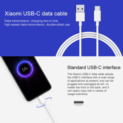 Original Xiaomi USB to USB-C / Type-C Data Cable Normal Version, Cable Length: 1m (White) - USB-C & Type-C Cable by Xiaomi | Online Shopping UK | buy2fix