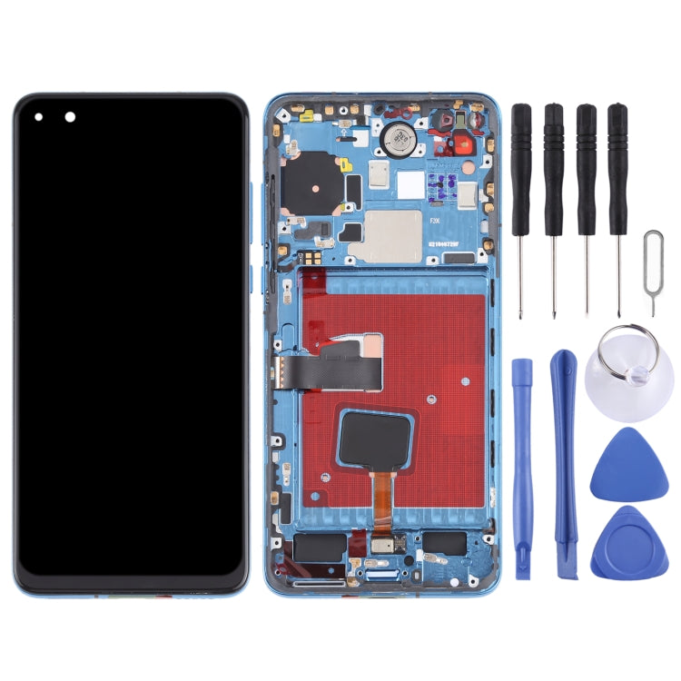 Original OLED LCD Screen for Huawei P40 Digitizer Full Assembly with Frame(Blue) - LCD Screen by buy2fix | Online Shopping UK | buy2fix