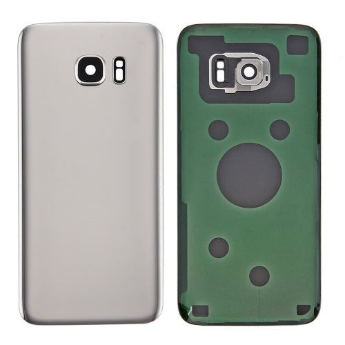 For Samsung Galaxy S7 SM-G930F Battery Back Cover with Camera Lens Cover(Silver) - Galaxy S Series Parts by buy2fix | Online Shopping UK | buy2fix