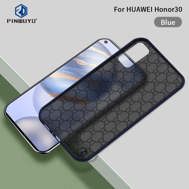 For Huawei Honor 30 PINWUYO Series 2 Generation PC + TPU Waterproof and Anti-drop All-inclusive Protective Case(Blue) - Honor Cases by PINWUYO | Online Shopping UK | buy2fix