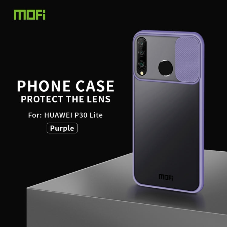 For Huawei P30 lite MOFI Xing Dun Series PC + TPU Anti-peep Waterproof And Anti-drop All-inclusive Protective Shell, Translucent Frosted(Purple) - Huawei Cases by MOFI | Online Shopping UK | buy2fix