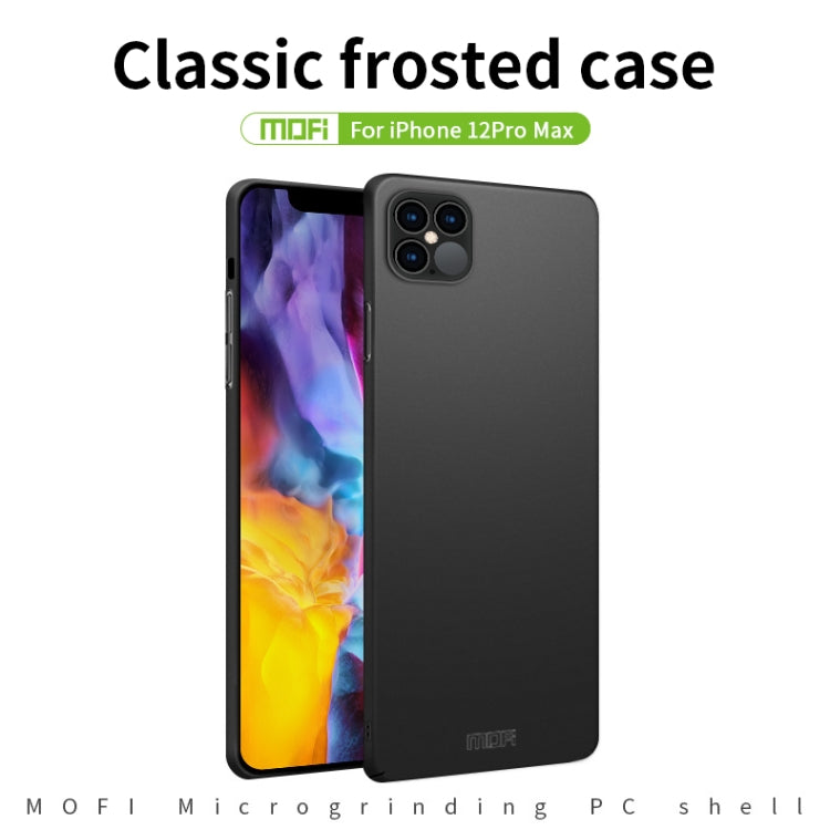 For iPhone 12 Pro Max MOFI Frosted PC Ultra-thin Hard Case(Black) - iPhone 12 Pro Max Cases by MOFI | Online Shopping UK | buy2fix