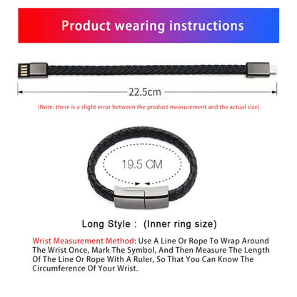 XJ-27 3A USB to USB-C / Type-C Creative Bracelet Data Cable, Cable Length: 22.5cm(White) - USB-C & Type-C Cable by buy2fix | Online Shopping UK | buy2fix