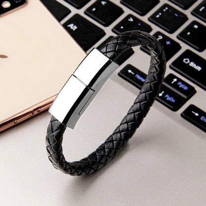 XJ-28 3A USB to 8 Pin Creative Bracelet Data Cable, Cable Length: 22.5cm(Black) - Multifunction Cable by buy2fix | Online Shopping UK | buy2fix