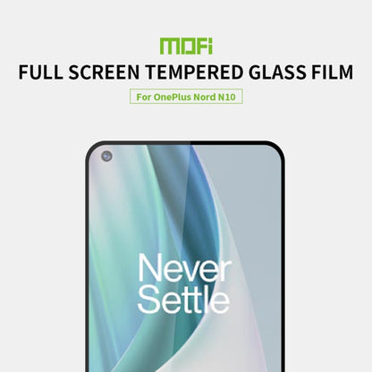 For OnePlus Nord N10 MOFI 9H 2.5D Full Screen Tempered Glass Film(Black) - OnePlus Tempered Glass by MOFI | Online Shopping UK | buy2fix