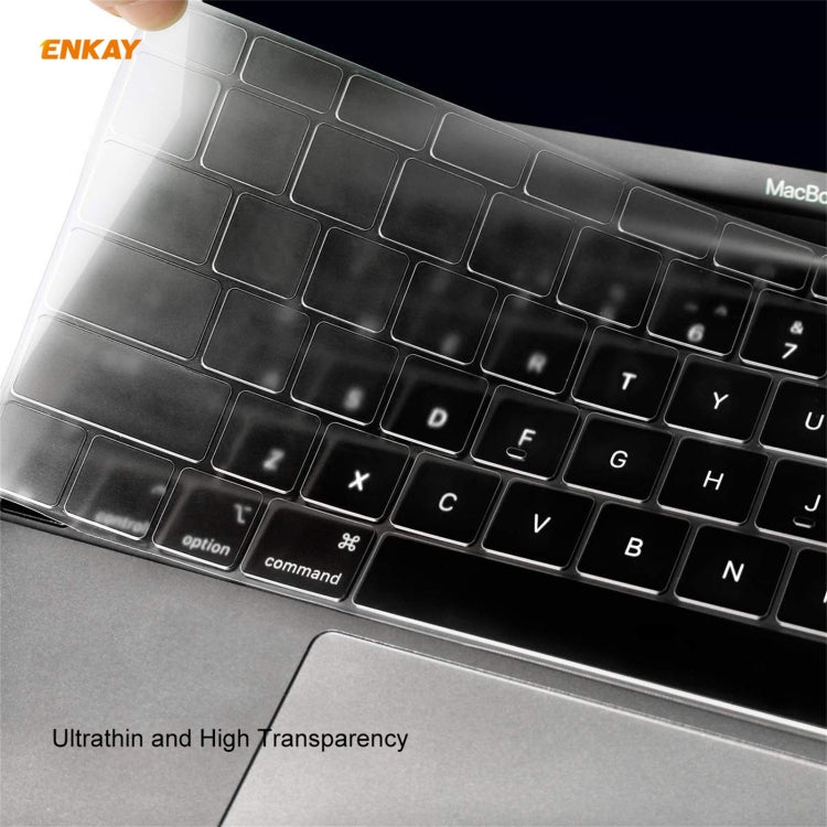 ENKAY 3 in 1 Matte Laptop Protective Case + EU Version TPU Keyboard Film + Anti-dust Plugs Set for MacBook Pro 13.3 inch A1706 / A1989 / A2159 (with Touch Bar)(Grey) - MacBook Pro Cases by ENKAY | Online Shopping UK | buy2fix