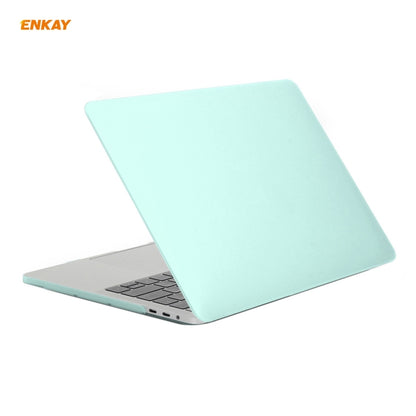 ENKAY 3 in 1 Matte Laptop Protective Case + EU Version TPU Keyboard Film + Anti-dust Plugs Set for MacBook Pro 13.3 inch A1708 (without Touch Bar)(Green) - MacBook Pro Cases by ENKAY | Online Shopping UK | buy2fix