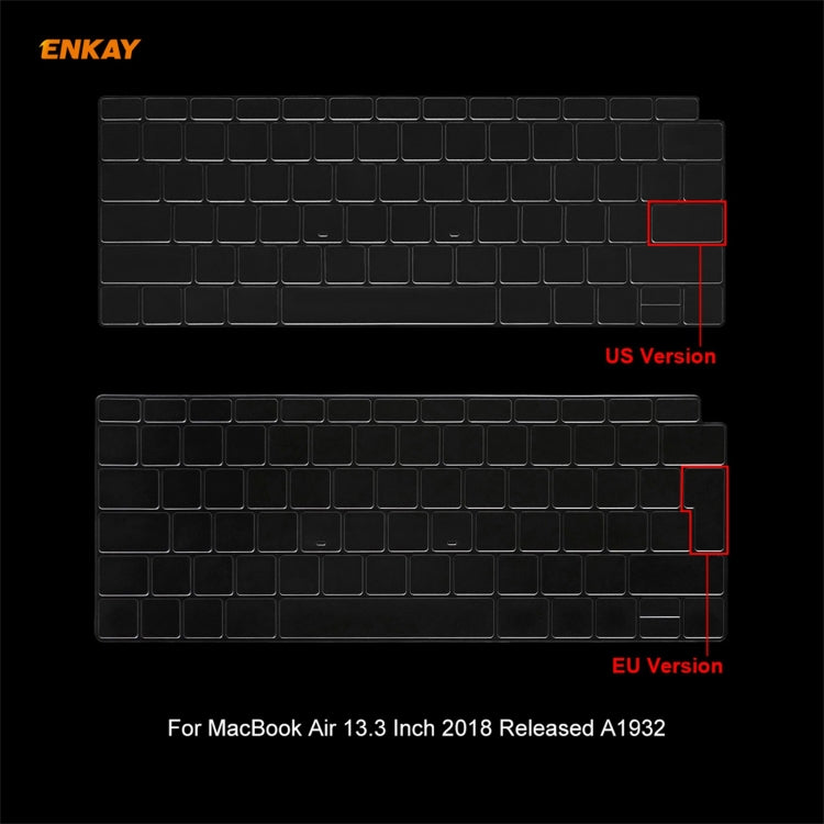 ENKAY 3 in 1 Matte Laptop Protective Case + US Version TPU Keyboard Film + Anti-dust Plugs Set for MacBook Air 13.3 inch A1932 (2018)(Pink) - MacBook Air Cases by ENKAY | Online Shopping UK | buy2fix