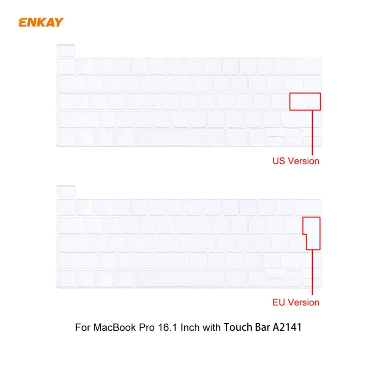 ENKAY 3 in 1 Matte Laptop Protective Case + US Version TPU Keyboard Film + Anti-dust Plugs Set for MacBook Pro 16 inch A2141 (with Touch Bar)(Pink) - MacBook Pro Cases by ENKAY | Online Shopping UK | buy2fix