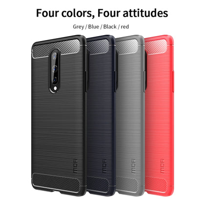 For OnePlus 8 MOFI Gentleness Series Brushed Texture Carbon Fiber Soft TPU Case(Black) - OnePlus Cases by MOFI | Online Shopping UK | buy2fix