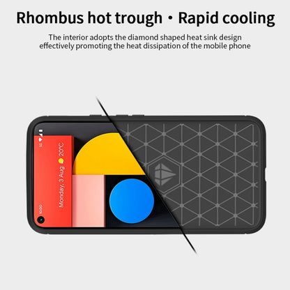 For Google Pixel 5a 5G MOFI Gentleness Series Brushed Texture Carbon Fiber Soft TPU Case(Black) - Google Cases by MOFI | Online Shopping UK | buy2fix