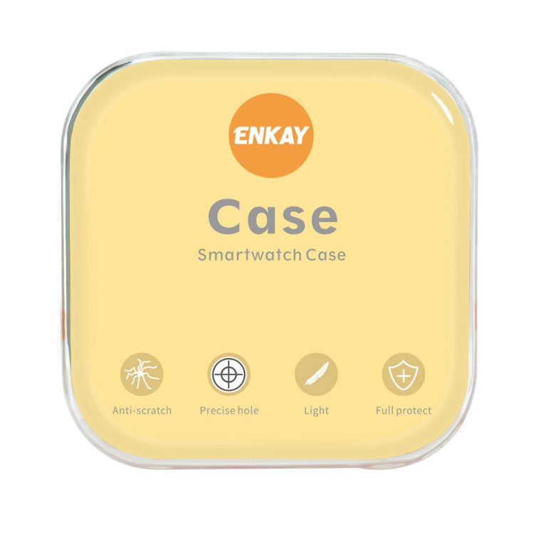 For Samsung Galaxy Watch4 44mm ENKAY Hat-Prince Full Coverage Electroplated Soft TPU Case with Screen Protection(Cyan) - Screen Protector by ENKAY | Online Shopping UK | buy2fix