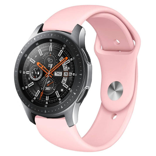 Monochrome Silicone Watch Band for Samsung Galaxy Watch Active 2 22mm(pink) - Watch Bands by buy2fix | Online Shopping UK | buy2fix