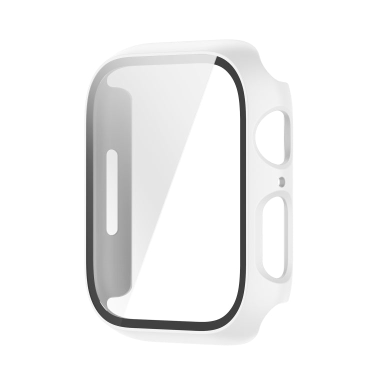 Shockproof PC Protective Case with Tempered Glass Film For Apple Watch Series 9 / 8 / 7 45mm(blue) - Watch Cases by buy2fix | Online Shopping UK | buy2fix