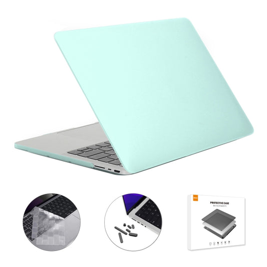 ENKAY Hat-Prince 3 in 1 Matte Laptop Protective Case + TPU Keyboard Film + Anti-dust Plugs Set for MacBook Pro 16.2 inch A2485 2021/A2880 2023, Version:US Version(Light Green) - MacBook Pro Cases by ENKAY | Online Shopping UK | buy2fix