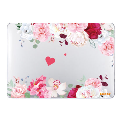 ENKAY Flower Series Pattern Laotop Protective Crystal Case For MacBook Air 13.3 inch A1932 / A2179 / A2337(Peony) - MacBook Air Cases by ENKAY | Online Shopping UK | buy2fix