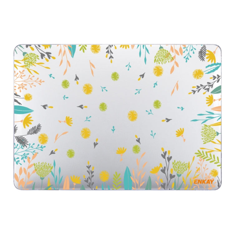 ENKAY Flower Series Pattern Laotop Protective Crystal Case For MacBook Pro 15.4 inch A1707 / A1990(Dandelion) - MacBook Pro Cases by ENKAY | Online Shopping UK | buy2fix