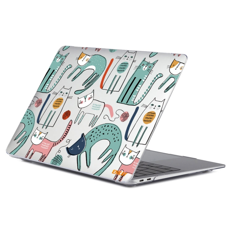 ENKAY Animal Series Pattern Laotop Protective Crystal Case For MacBook Pro 13.3 inch A1706 / A1708 / A1989 / A2159(Thin Cat) - MacBook Pro Cases by ENKAY | Online Shopping UK | buy2fix