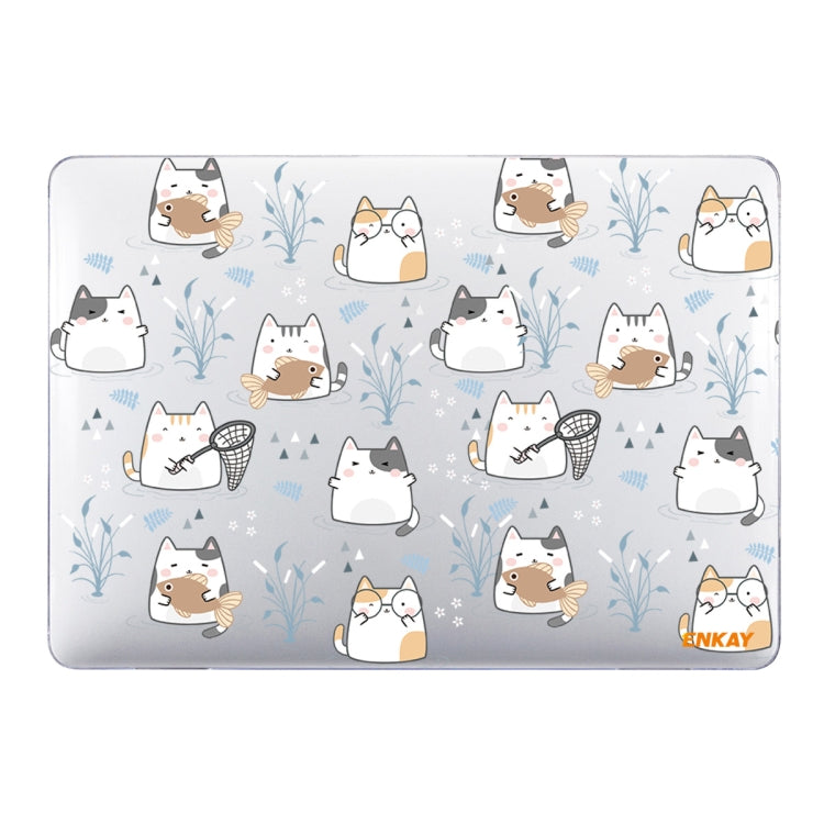 ENKAY Animal Series Pattern Laotop Protective Crystal Case For MacBook Pro 16 inch A2141(Cute Cat) - MacBook Pro Cases by ENKAY | Online Shopping UK | buy2fix