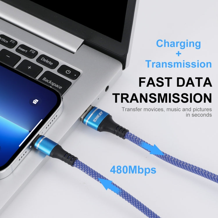 ENKAY ENK-CB121 1.5m 3 in 1 USB 3.0 to Type-C / 8 Pin / Micro USB 5A Fast Charging Cable(Green) - Multifunction Cable by ENKAY | Online Shopping UK | buy2fix