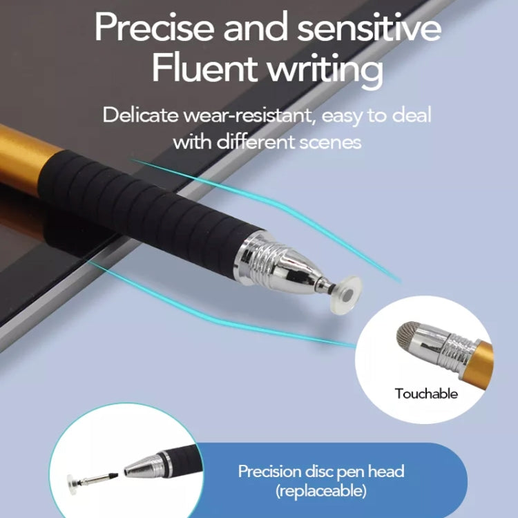 AT-31 Conductive Cloth Head + Precision Sucker Capacitive Pen Head 2-in-1 Handwriting Stylus(Navy Blue) - Stylus Pen by buy2fix | Online Shopping UK | buy2fix