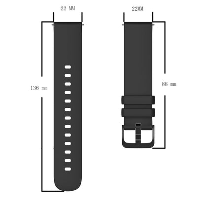 For Amazfit GTR 3 Pro 22mm Solid Color Soft Silicone Watch Band(Pine Green) - Watch Bands by buy2fix | Online Shopping UK | buy2fix