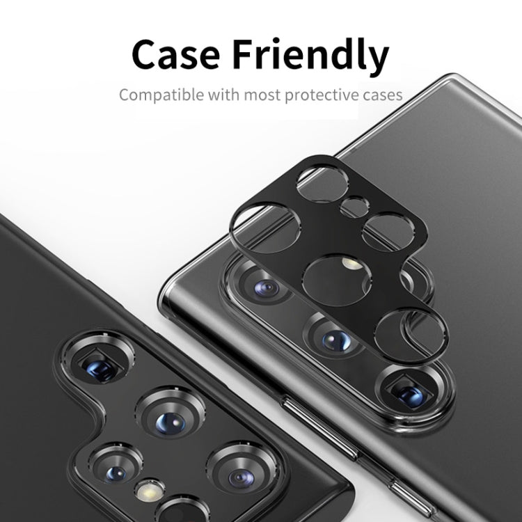 For Samsung Galaxy S23 Ultra 5G  ENKAY Hat-Prince Aluminium Alloy Camera Lens Protector Full Cover(Black) - Galaxy S23 Ultra 5G Tempered Glass by ENKAY | Online Shopping UK | buy2fix