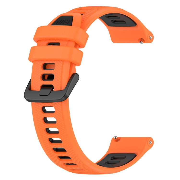 For Honor Watch GS 3i 22mm Sports Two-Color Silicone Watch Band(Orange+Black) - Watch Bands by buy2fix | Online Shopping UK | buy2fix