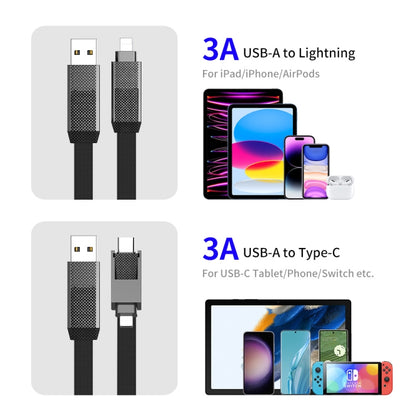 ENKAY ENK-CB134 4-in-1 60W USB-A / Type-C to 8 Pin / Type-C Nylon Braided Magnetic Fast Charging Data Cable, Cable Length:0.15m - Multifunction Cable by ENKAY | Online Shopping UK | buy2fix