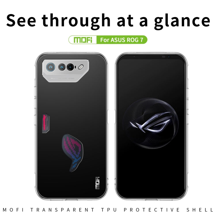 For ASUS ROG Phone 7 MOFI Ming Series Ultra-thin TPU Phone Case(Transparent) - ASUS Cases by MOFI | Online Shopping UK | buy2fix