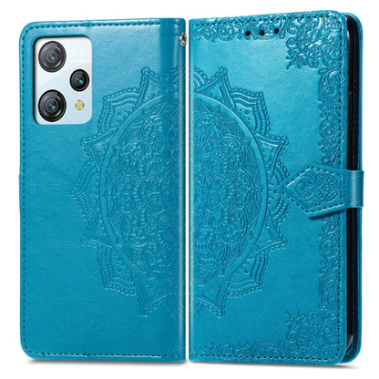 For Blackview A53 Mandala Flower Embossed Leather Phone Case(Blue) - More Brand by buy2fix | Online Shopping UK | buy2fix