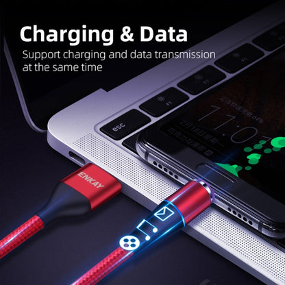 ENKAY 2 in 1 5A USB to Type-C + 8 Pin Magnetic Fast Charging Data Cable with LED Light, Length: 1m(Silver) - Charging Cable & Head by ENKAY | Online Shopping UK | buy2fix