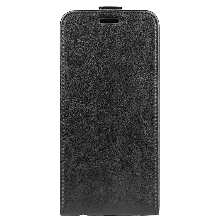 For iPhone 16 R64 Texture Single Vertical Flip Leather Phone Case(Black) - iPhone 16 Cases by buy2fix | Online Shopping UK | buy2fix